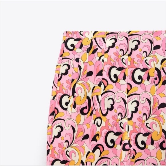 Zara pink patterned pants - Picture 4 of 7